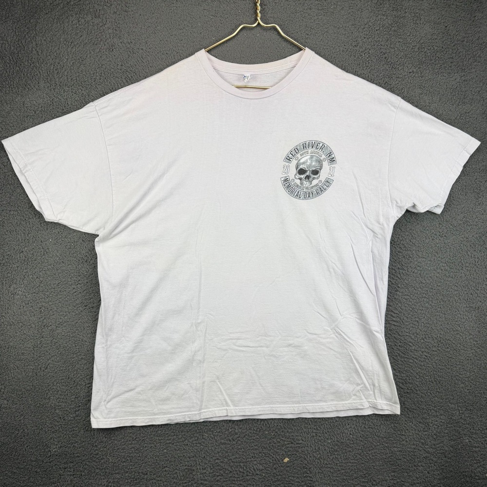 Sunal Red‎ River NM Memorial Day Rally 2021 Skull Graphic T-Shirt Mens 3XL White